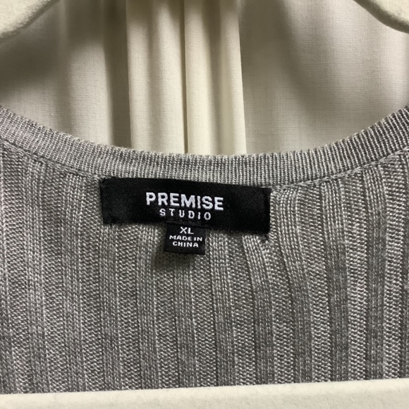 Premise Studio Women's Sleeveless Long Cardigan Gray Knit Size XL - Picture 7 of 8